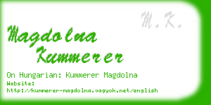 magdolna kummerer business card